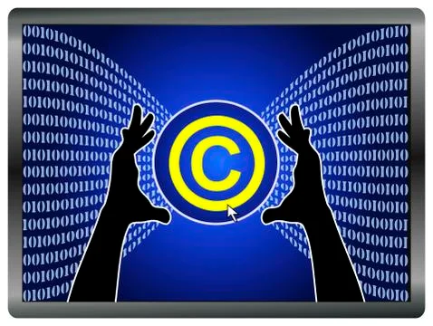 Online Piracy Stock Illustration