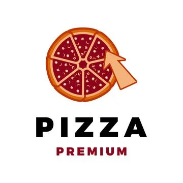 Online Pizza Icon Vector Logo Template Illustration Design Stock Illustration