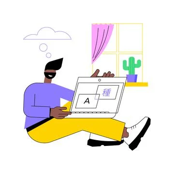 Online platform isolated cartoon vector illustrations. Stock Illustration