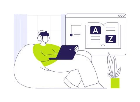 Online platform isolated cartoon vector illustrations. Ilustración de archivo
