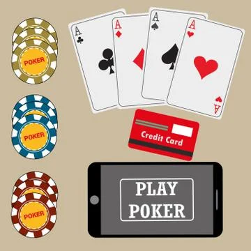 Online poker Illustrazione stock