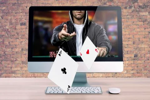Online Poker player Stock Photos