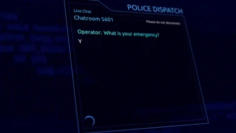 Online Police Dispatch Chatroom Graphics - She isn't breathing! ALT Stock Footage 85248503