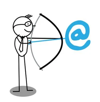 Online Postman Stock Illustration