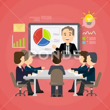 Online presentation concept. Stock Illustration