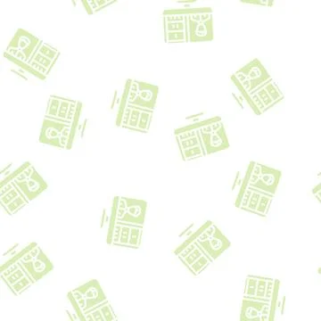 Online presentation glyph vector seamless pattern Stockillustratie