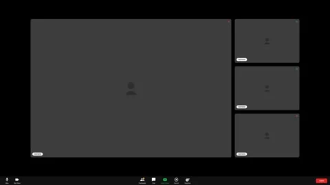 Online presentation interface with sidebar participant windows. 4K Video Stock Footage 340304429