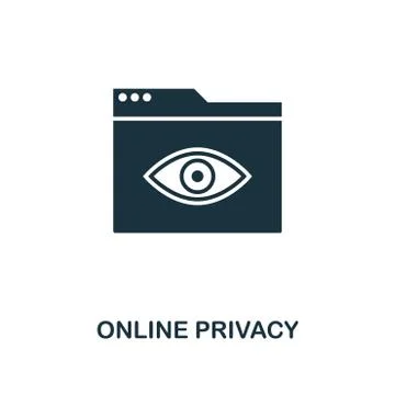 Online Privacy creative icon. Simple element illustration. Online Privacy Stock Illustration