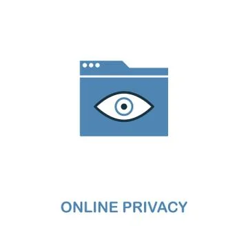 Online Privacy creative icon in two colors. Premium style design from web dev Stock Illustration