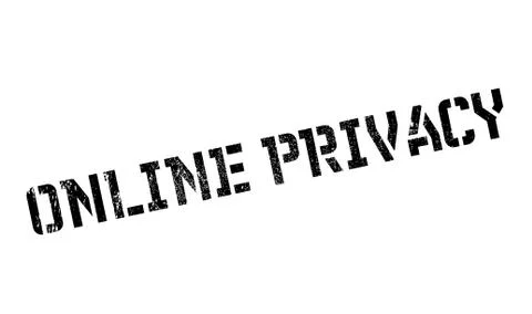 Online Privacy rubber stamp Stock Illustration