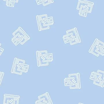 Online processing audit line seamless pattern Illustrazione stock