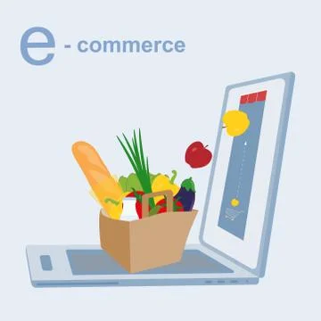 Online product ordering concept Stock Illustration