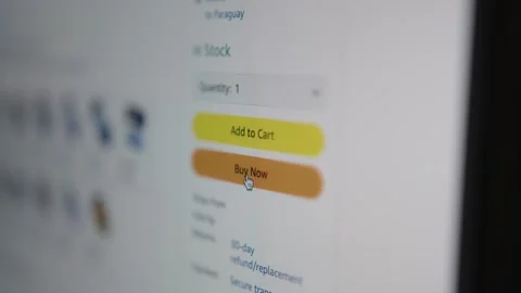 Online Purchase Click on Buy Button Stock Footage 311963734