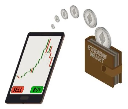 Online purchase ethereum Stock Illustration