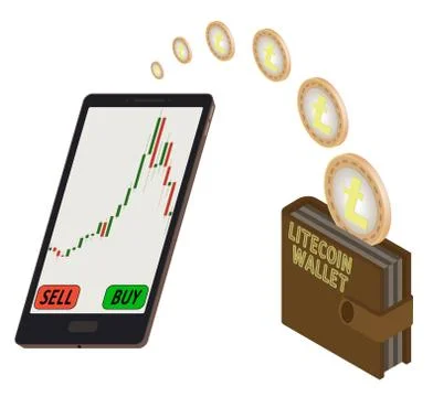 Online purchase litecoin Stock Illustration