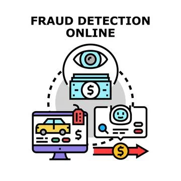 Online purchasing fraud detection and risk management Stock Illustration