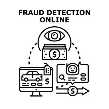 Online purchasing fraud detection and risk management Stock Illustration