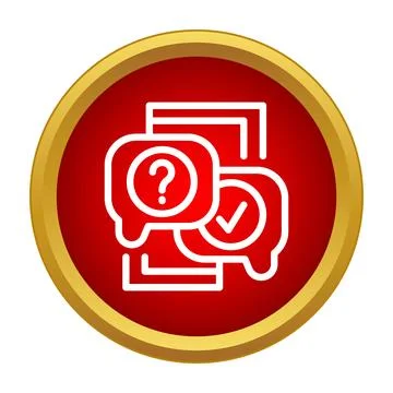 Online q and a chat message bubbles communication interface Stock Illustration
