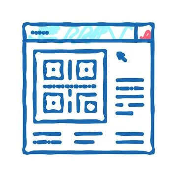 Online qr code color icon vector isolated illustration Stockillustratie