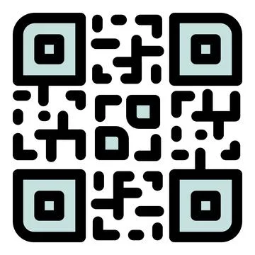 Online qr code icon outline vector. Mobile scan Illustrazione stock