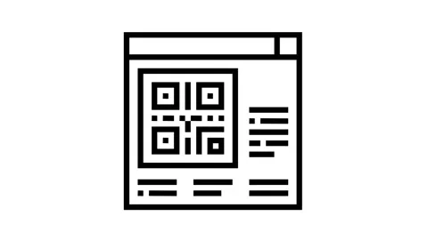 Online qr code line icon animation Stock Footage 157264566