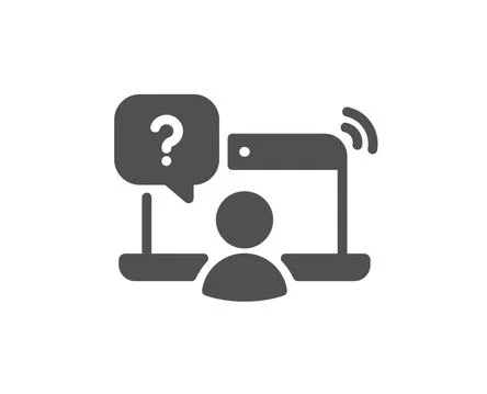 Online question icon. Ask help sign. Vector 库存插图