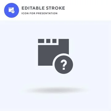 Online Question icon vector, filled flat sign, solid pictogram isolated on white Illustrazione stock