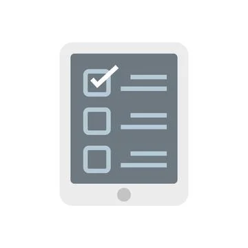 Online questionnaire icon flat isolated vector Illustrazione stock