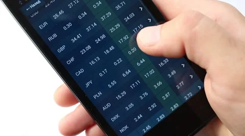 Online Rates table. Vídeo Stock 54079392