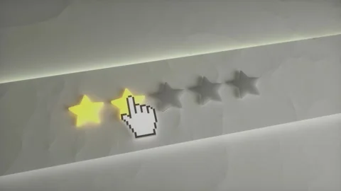 Online Rating Selection, five stars.	 Video stock 283601667
