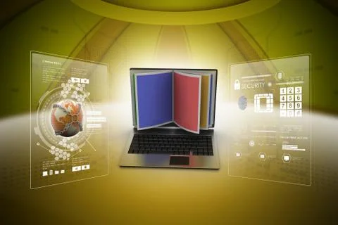 Online reading concept Stock Illustration