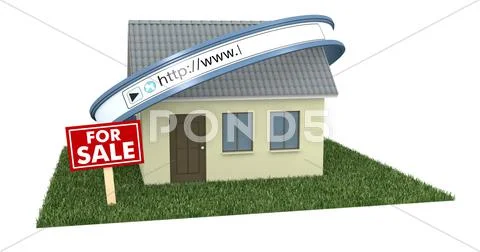 Online real estate Stock Illustration