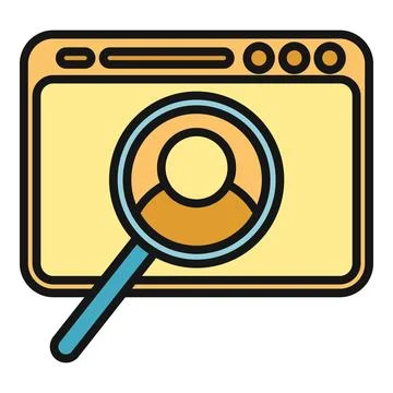 Online recruiting identifying human resources job candidates Stock Illustration