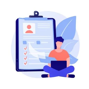Online recruitment vector concept metaphor Stock Illustration