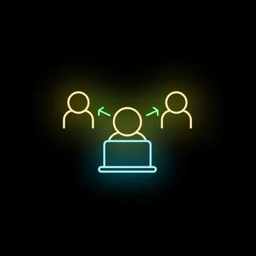 Online referral network sharing personal data concept 스톡 일러스트