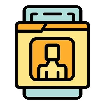 Online register icon vector flat Stockillustratie