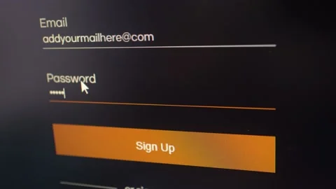 Online Registration Form On The Site Stock Footage 163274469