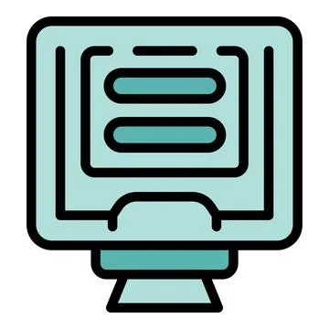 Online registration icon vector flat Illustrazione stock