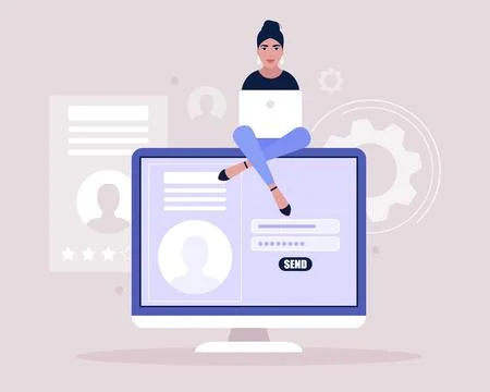 Online registration Stock Illustration