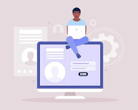 Online registration Stock Illustration