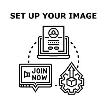 Online registration process onboarding digital service concept Stockillustratie