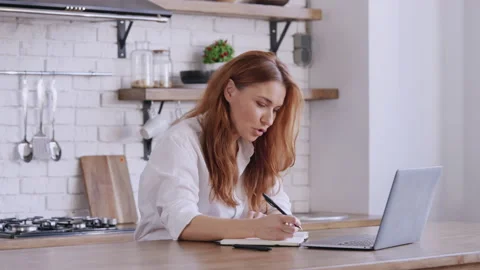 Online remote study at home Video stock 168322963