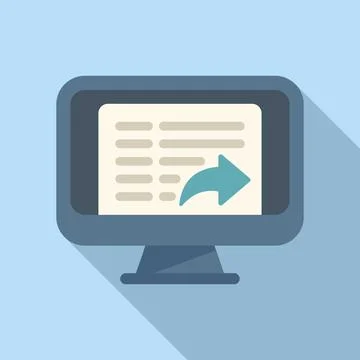 Online report icon flat vector. Graphic chart Illustrazione stock