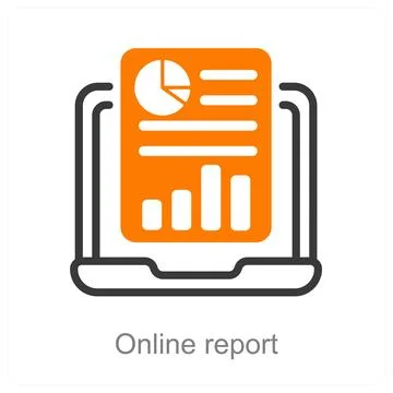 Online report Stock Illustration
