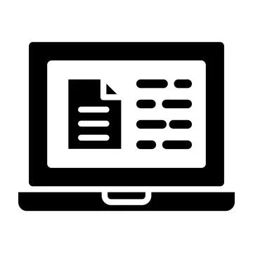 Online report Vector Icon Design Illustration Stock Illustration