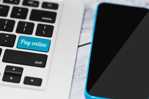 Online retail payment concept Stock Photos