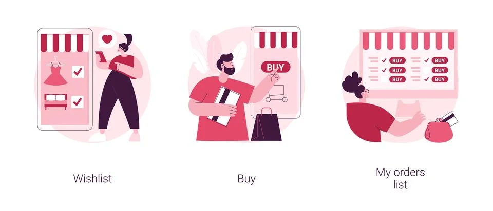 Online retailer abstract concept vector illustrations. Stock Illustration