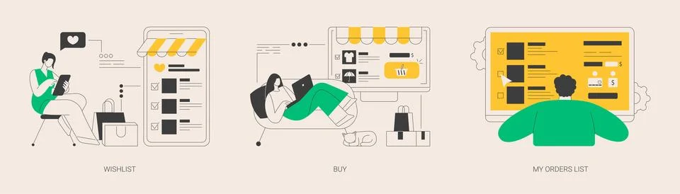 Online retailer abstract concept vector illustrations. Stock Illustration