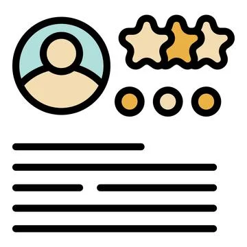 Online review icon vector flat Stock Illustration
