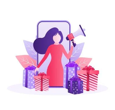 Online reward Vector flat design. Flat isometric vector illustration. Group of Stock Illustration